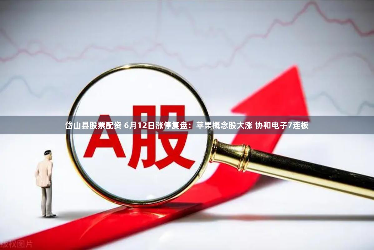 岱山县股票配资 6月12日涨停复盘:苹果概念股大涨 协和电子7连板