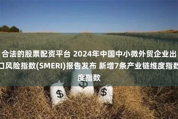 合法的股票配资平台 2024年中国中小微外贸企业出口风险指数(SMERI)报告发布 新增7条产业链维度指数